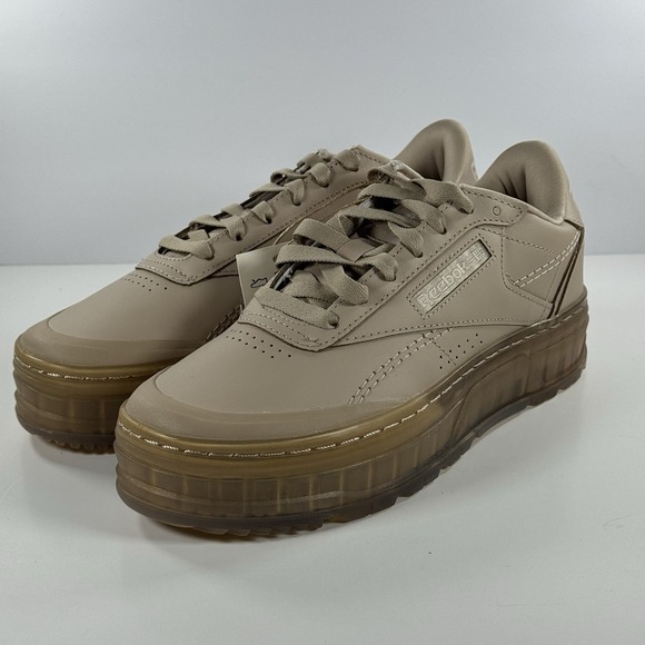 REEBOK Club C Double Geo Flooded Ice Modern Beige Shoes SGZ6418 Women's Size 7.5 - Picture 4 of 10